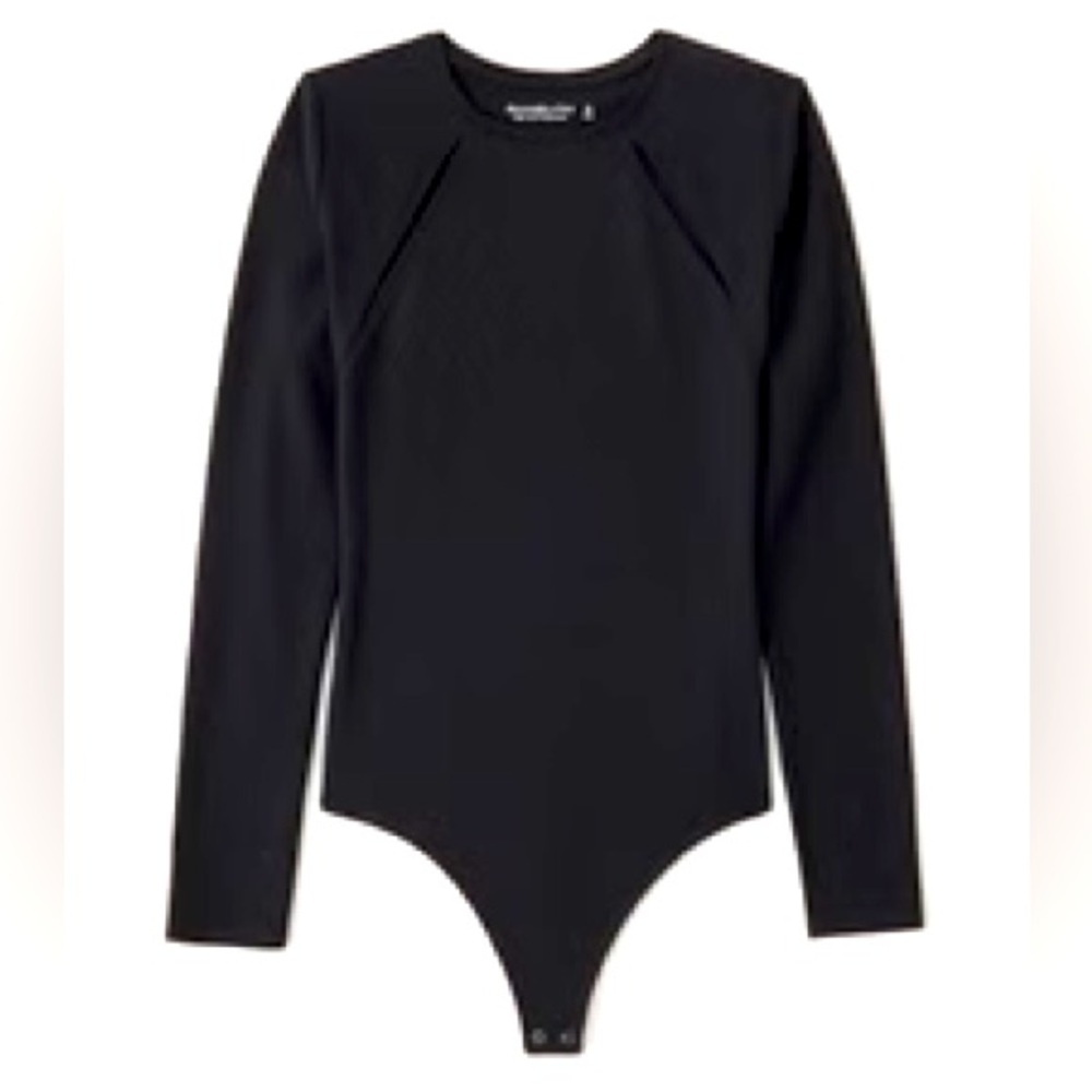 Abercrombie Seamless Fabric Long-Sleeve Cutout Bodysuit